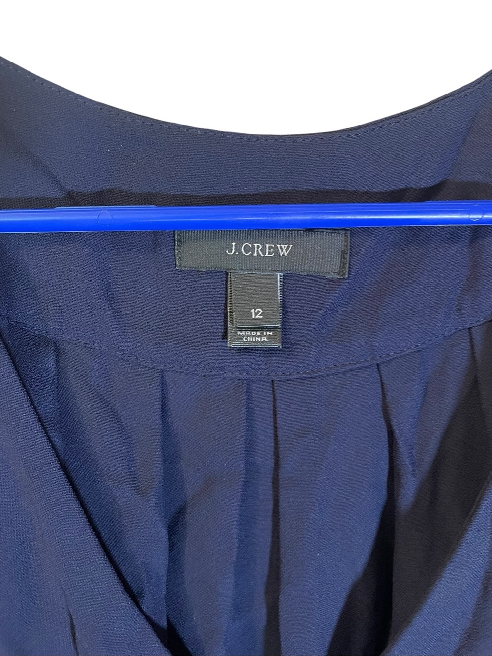 J. Crew Navy Sleeveless V-Neck Chiffon Top - Picture 2 of 3